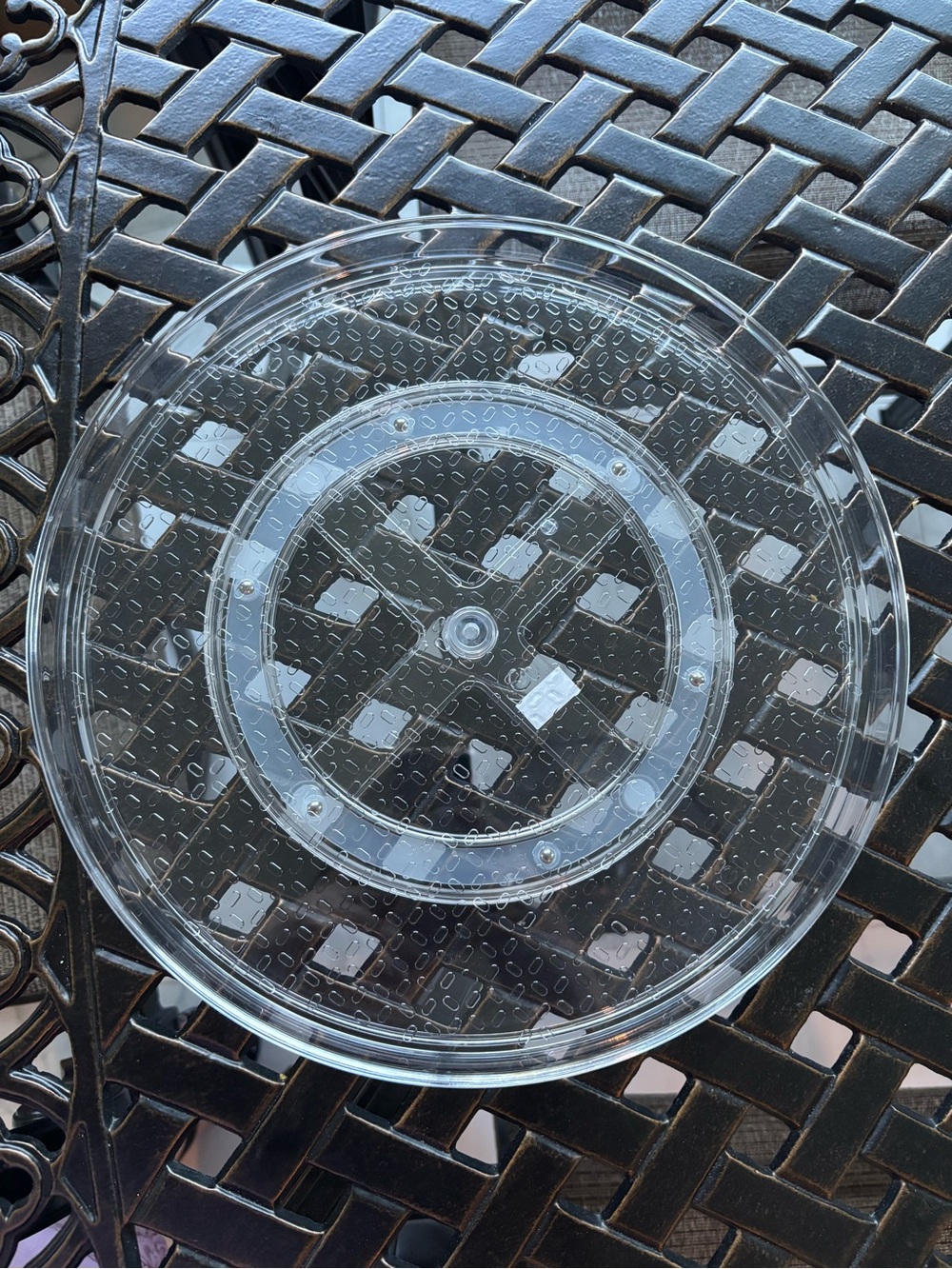 Clear Rotating Lazy Susan pack of 2